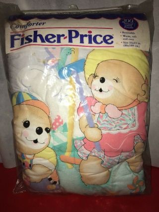 Teddy Bears Baby Sleeping Bag Bunting Comforter Vintage Fisher Price In Bag