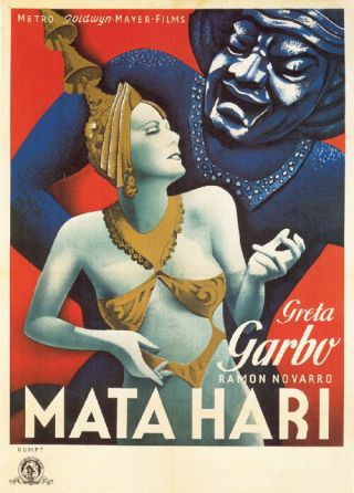 Mata Hari Greta Garbo Vintage Movie Poster Print
