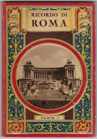 Ricordo Di Roma Parte Ii Vintage Rome Italy Foldout Postcard Book