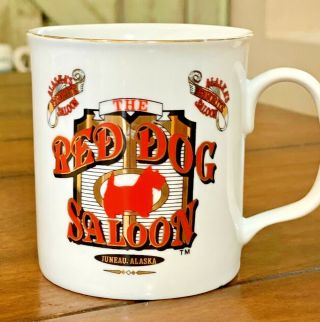 The Red Dog Saloon Juneau Alaska Coffee Mug Red Scottish Terrier