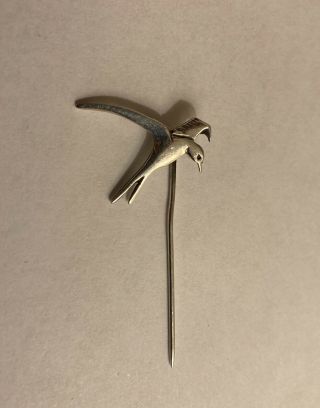 Vintage Scottish Ola Gorie Orkney Sterling Silver Tern Stickpin.