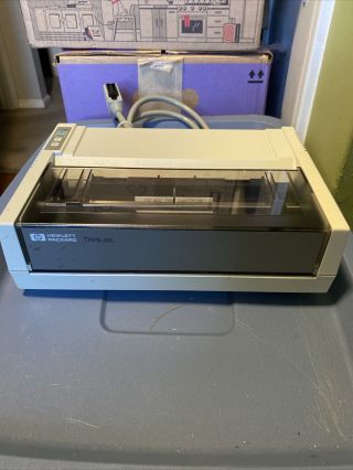 Hp Hewlett - Packard 2225a Think Jet Dot Matrix Printer Vintage With Cable