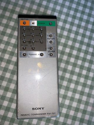 Vintage Sony Rm - 707 Tv Remote Control