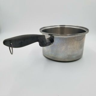 Vintage Permanent Stainless Steel 3 Qt Quart Sauce Pan Pot 5 Ply No Lid