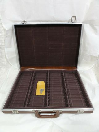 Vintage Brown Vinyl Savoy 60 Portable Cassette Tape Storage Carry Case Box Caddy