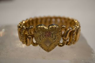 American Queen Pitman & Keeler Vintage Engraved Sweetheart Bracelet 3