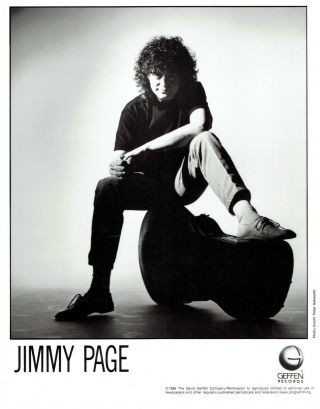 1988 Vintage Photo Guitarist Jimmy Page Of The Rock Band Led Zeppelin