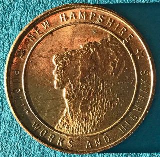 Hampshire Public & Highways Vintage Medallion/coin Old Man Of The Mtn