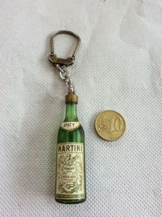 Porte Clefs Bouteille Martini Dry - Vermouth - Boìsson - Alcool - Vintage - Keychain