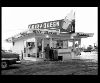 Dairy Queen Diner Photo Vintage Restaurant Sign Burger Joint Shakes Ice Cream