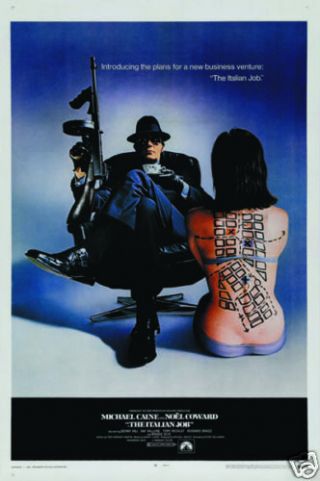 The Italian Job Michael Caine Vintage Movie Poster