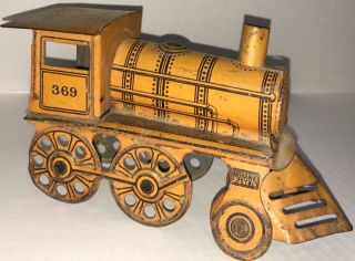 Antique Vintage Mohawk Tin Toy Train Steam Engine Car