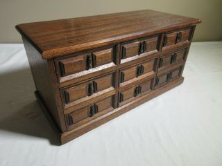 Vintage Mele Wooden Cabinet Style Jewelry Box Drawer Style Japan
