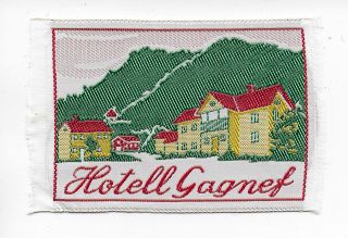 Hotell Gagnef Dalarna Province Sweden Woven Travel Souvenir Patch Dalecarlia
