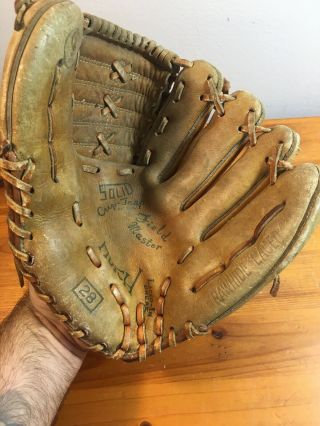 Vintage Hutch Baseball Glove All Leather Rht Field Master 28