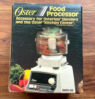 Vintage 1986 Oster Food Processor Attachment Oster Blender 5900 - 06 Euc Paperwork