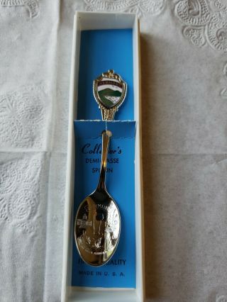 Vintage Souvenir Collectors Spoon Demi Tasse Iob Rolling Hills Of Vermont Usa