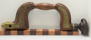 Vintage E.  Windle & Co.  (sheffield) Brass Plated Beech Wood Bit Brace (k225)