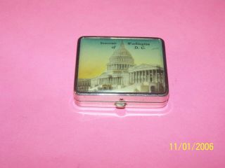 Vintage Souvenir Compact Of U.  S.  Capitol Building - Washington D.  C.