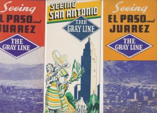 Vintage Texas The Gray Line Brochures