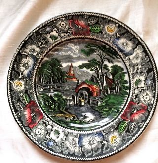 Old Vintage W R Midwinter,  Collectors Plate,  Rural England Pattern,  Perfect,  25cm
