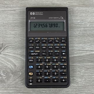 Hewlett Packard Hp - 21s Stat/math Calculator Vintage Cleaned Batteries