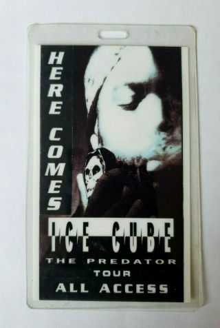 Vintage (1992) Ice Cube The Predator Tour Hip Hop Rap All Access Backstage Pass