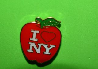 York Red Apple Colorful Lapel Pin (i Love Ny)