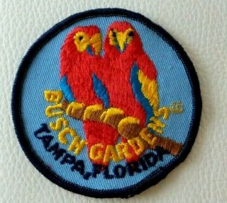 Vintage Busch Gardens Tampa Florida 2 Parrots 3 " Patch
