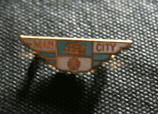 Vintage Manchester City Football Club Enamel Badge