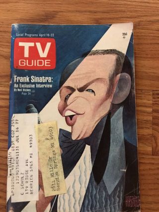 Vintage - 6/6/1977 - Tv Guide - Frank Sinatra - Cover