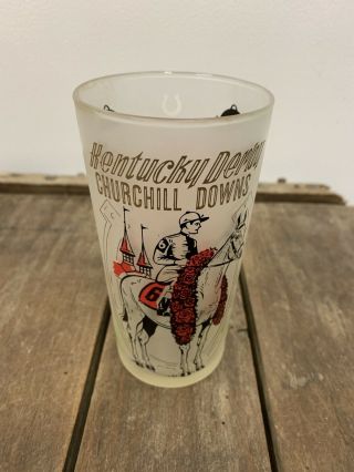 Vintage 1962 Kentucky Derby Churchill Downs Souvenir Glass (sa)