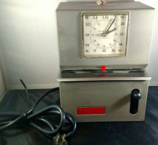 Vintage Lathem Time Recorder Card Punch Clock Industrial As - Is For Parts/repair