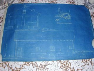 Vintage 1947 Blueprints Fred Zollner Lake Kabetogama Mn Voyageurs Nat 