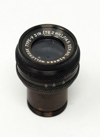 Wollensak Type V 76.  2mm F4.  5 419424 Korean War Vintage Gsap Telephoto Lens