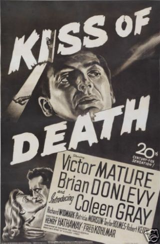 Kiss Of Death Victor Mature Vintage Movie Poster