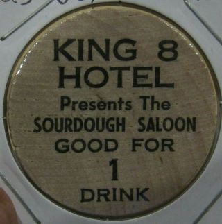 Vintage King 8 Hotel Las Vegas,  Nv Wooden Nickel - Token Nevada