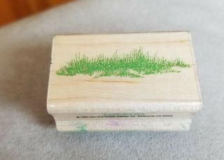Vintage 1993 Beach Grass Hero Arts Wooden Rubber Stamp Shore Summer Vacation The