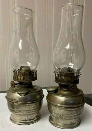 A Vintage Small Kerosene Lamps - Bridgeport Brass Co.