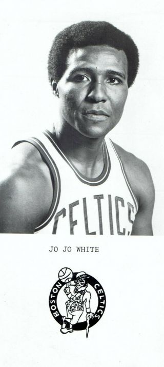 1977 Vintage Photo Team Issued Boston Celtics Basketball Jo Jo White In Uniform