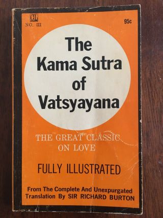 Vintage The Kama Sutra Of Vatsyayana Translated By Richard Burton Paperback