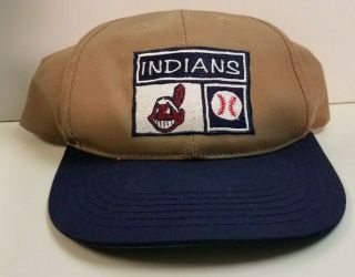 Vintage Cleveland Indians Snapback Hat Youth Kids " Dad Hat " Mlb Annco