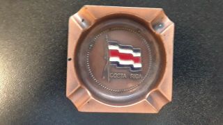 Costa Rica Metal - Copper Plated - Ashtray - 2 3/4 " Collectible