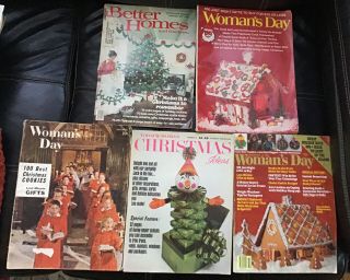 5 Vintage December 1957 - 1982 Woman’s Day Better Homes Garden Christmas Magazines