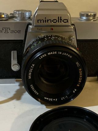 Vintage MINOLTA SRT 202 CAMERA WITH 50MM LENS Very The Nostalgia Is Real 2