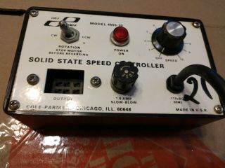 Vintage Cole Parmer Solid State Speed Controller Model 4555 - 30 2