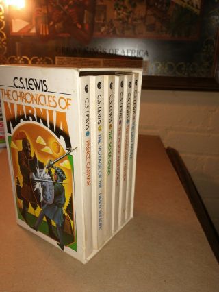 Vintage 1970 Chronicles Of Narnia By C.  S.  Lewis Paperback Box Set 2 - 7