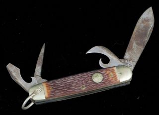 Vintage Ulster Bsa Boy Scouts Of America Folding Pocket Knife Utility Tool