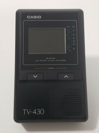 Casio Tv - 430 Vintage Portable Tv With 2 " Color Lcd Screen Analog Tv