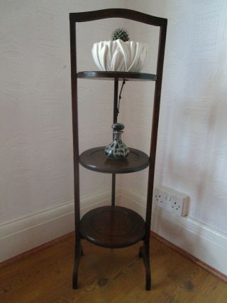 Vintage 3 Tier Wood Cake/plant Stand